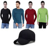 Full Sleeves Round Neck T-shirt With Summer Cap Combo