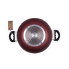 Mumma's LIFE Non-Stick Deep Kadai with Glass Lid- with Riveted and Virgin Bakelite Handle PFOA/Heavy Metal Free