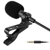 Dynamic Lapel Collar USB Omnidirectional Mic Voice Recording Lavalier Microphone For Singing YouTube, Black - MILA STORE