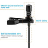 Dynamic Lapel Collar USB Omnidirectional Mic Voice Recording Lavalier Microphone For Singing YouTube, Black - MILA STORE