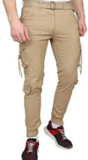 Mens Solid Cotton Joggers - MILA STORE
