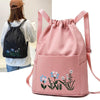 New Flower Drawstring Backpack Portable Foldable Travel Bag Dry and Wet Separation Sports School Bag - MILA STORE