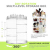 Transparent Large 360 Degree Rotation Cosmetic Storage - MILA STORE